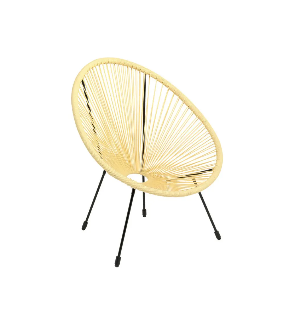 Fotel ACAPULCO 85 cm jasnożółty*KARE New