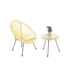 Fotel ACAPULCO 85 cm jasnożółty*KARE New