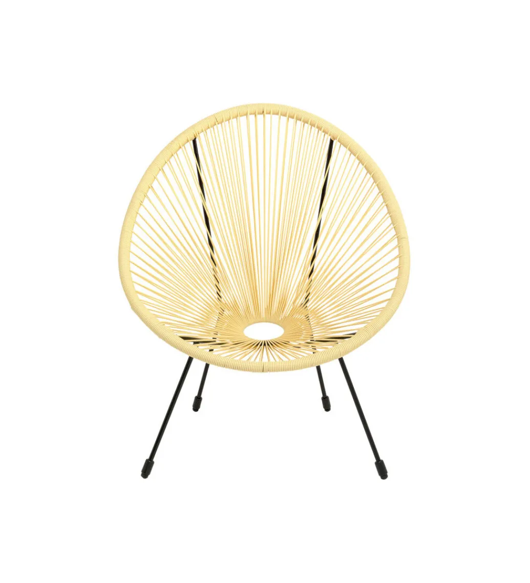 Fotel ACAPULCO 85 cm jasnożółty*KARE New