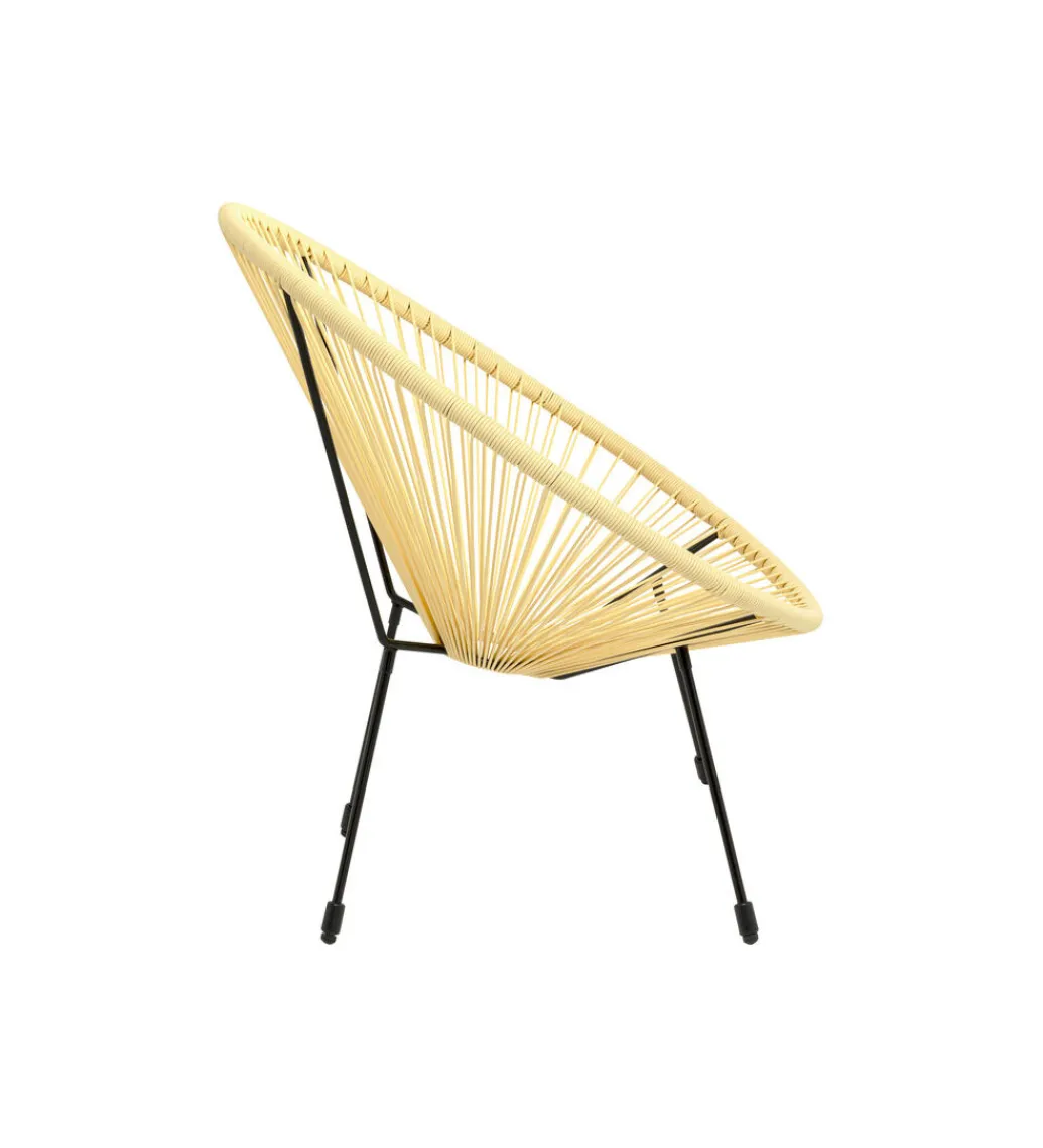 Fotel ACAPULCO 85 cm jasnożółty*KARE New