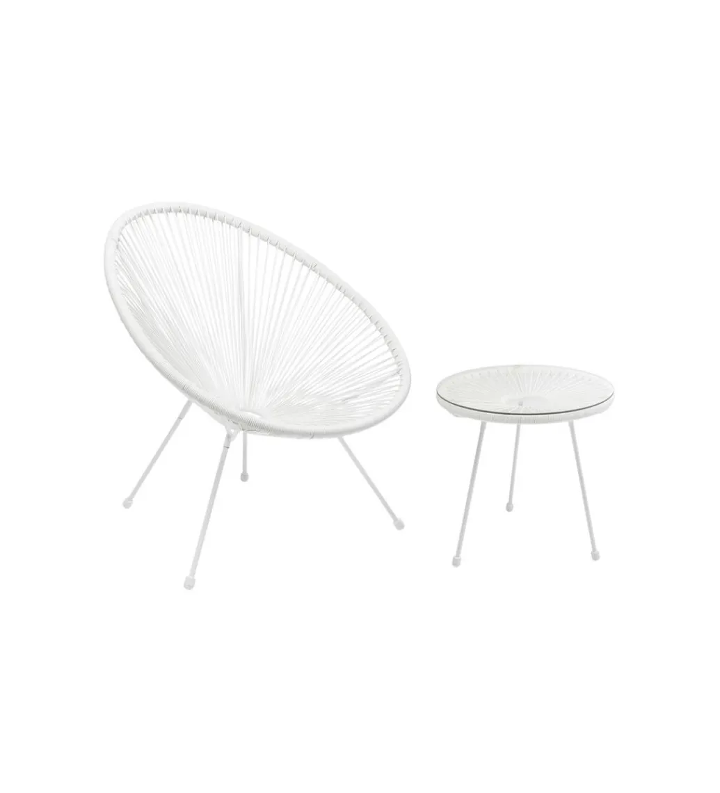Fotel ACAPULCO 85 cm mono biały*KARE Discount
