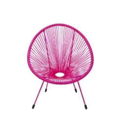 Fotel ACAPULCO 85 cm mono różowy*KARE Discount