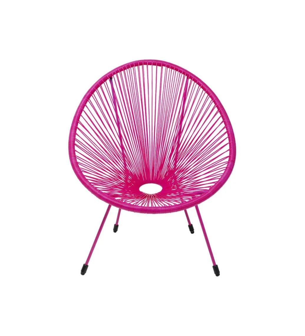 Fotel ACAPULCO 85 cm mono różowy*KARE Discount