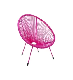 Fotel ACAPULCO 85 cm mono różowy*KARE Discount