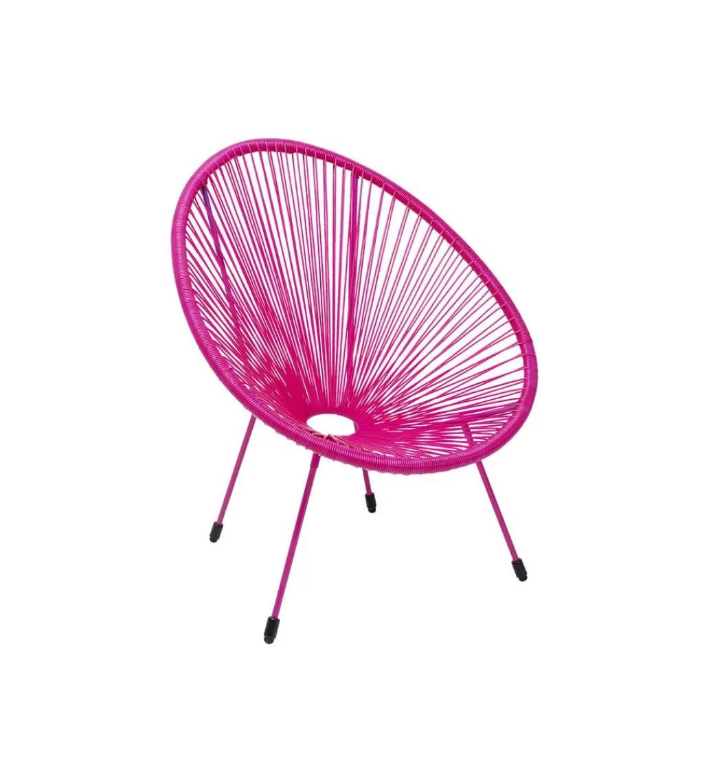 Fotel ACAPULCO 85 cm mono różowy*KARE Discount