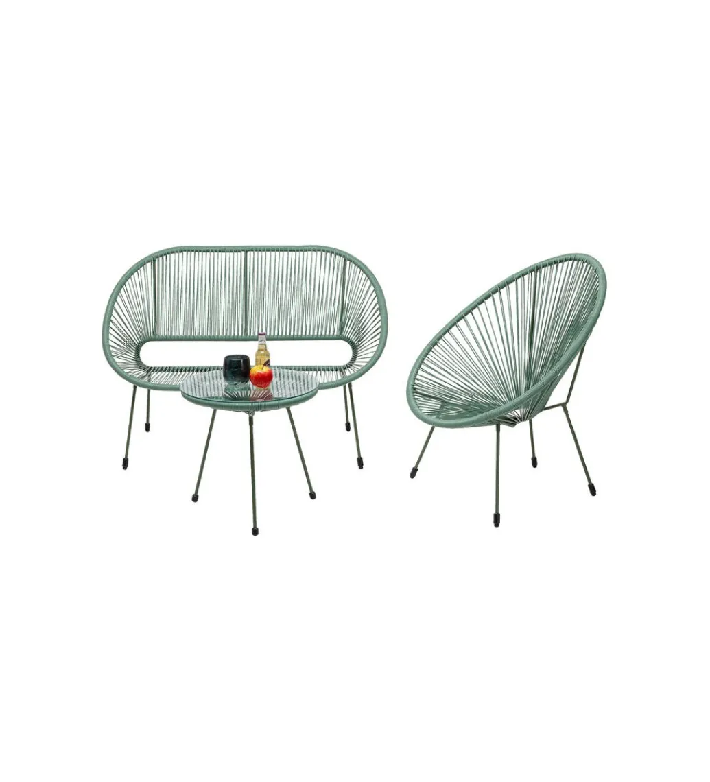 Fotel ACAPULCO 85 cm mono zielony*KARE Outlet