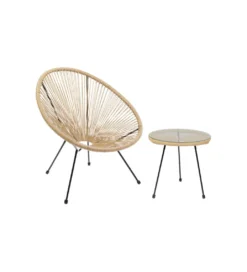 Fotel ACAPULCO 85 cm naturalny*KARE Outlet