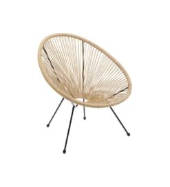 Fotel ACAPULCO 85 cm naturalny*KARE Outlet