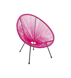 Fotel ACAPULCO 85 cm różowy*KARE Outlet