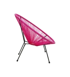 Fotel ACAPULCO 85 cm różowy*KARE Outlet