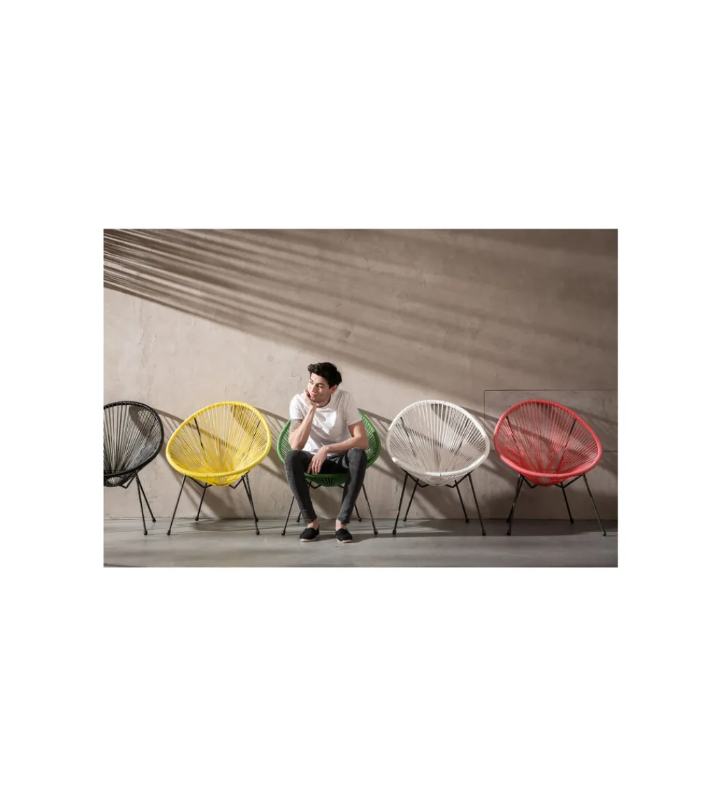 Fotel ACAPULCO 85 cm zielony*KARE Clearance