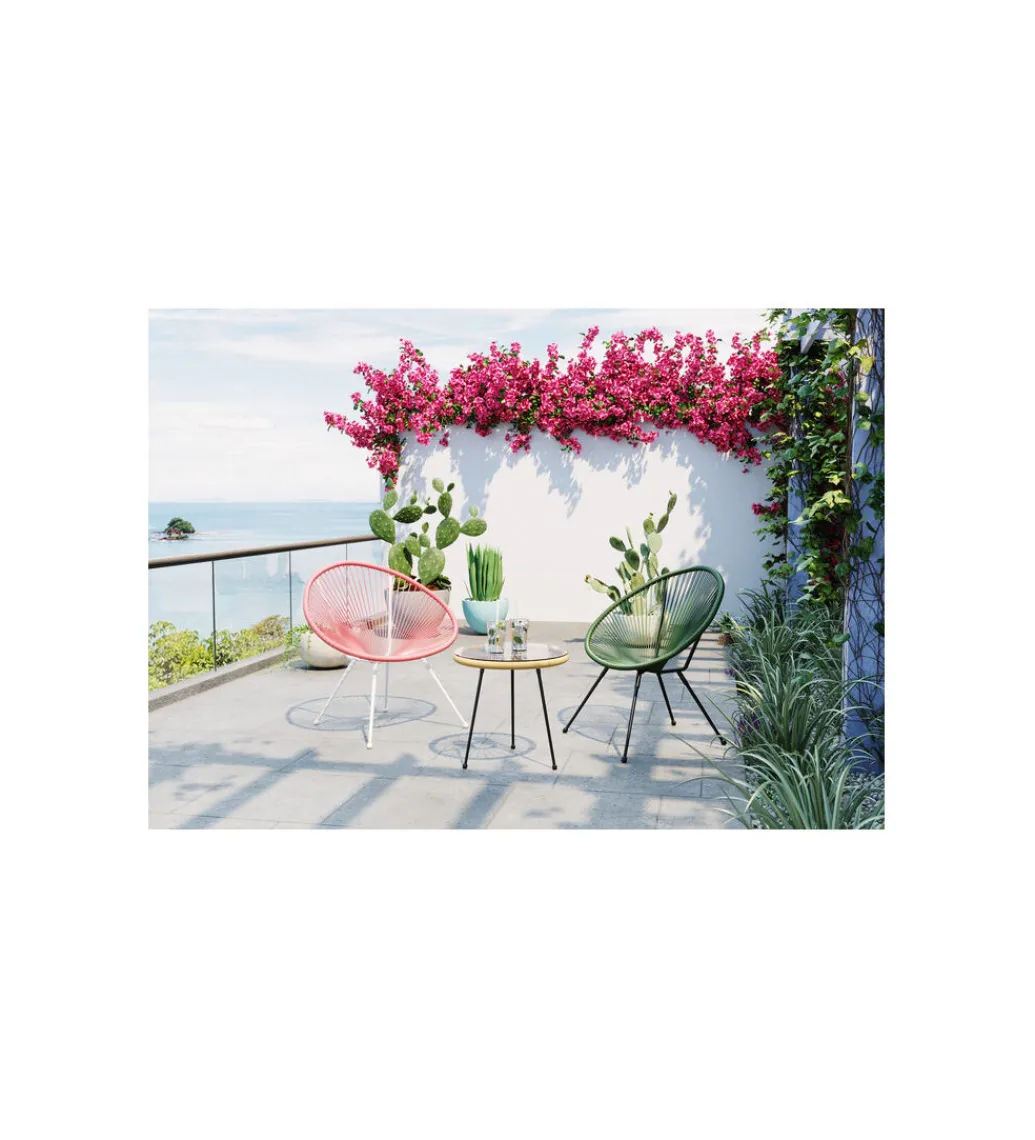 Fotel ACAPULCO 85 cm zielony*KARE Clearance