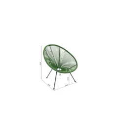 Fotel ACAPULCO 85 cm zielony*KARE Clearance