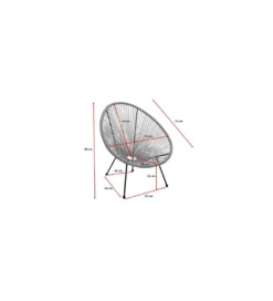 Fotel ACAPULCO 85 cm zielony*KARE Clearance