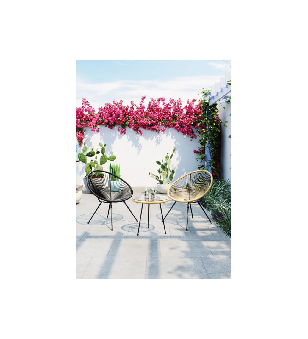 Fotel ACAPULCO MONO 85 cm czarny*KARE Clearance
