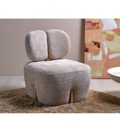 Fotel ARHOA 82 cm drewno brzozy beżowy*Imeri