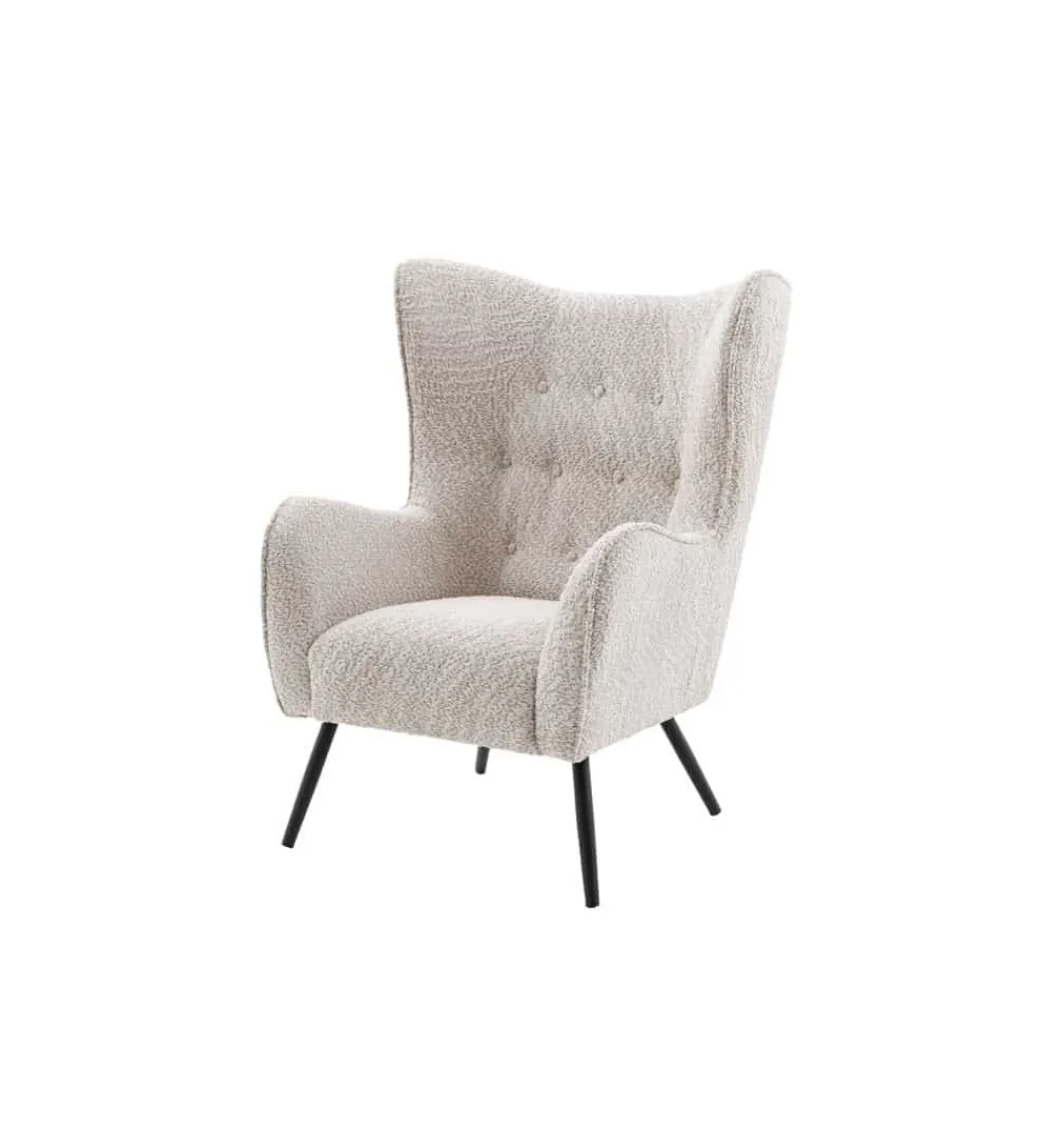 Fotel ARIANA Bouclé Greige*Invicta Interior - przedsprzedaż Clearance