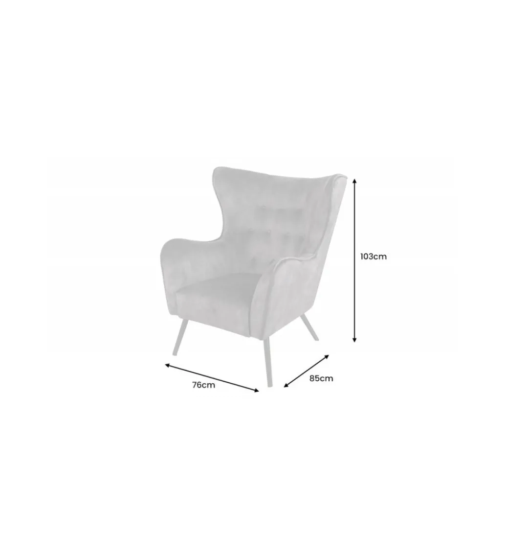 Fotel ARIANA szary*Invicta Interior Online