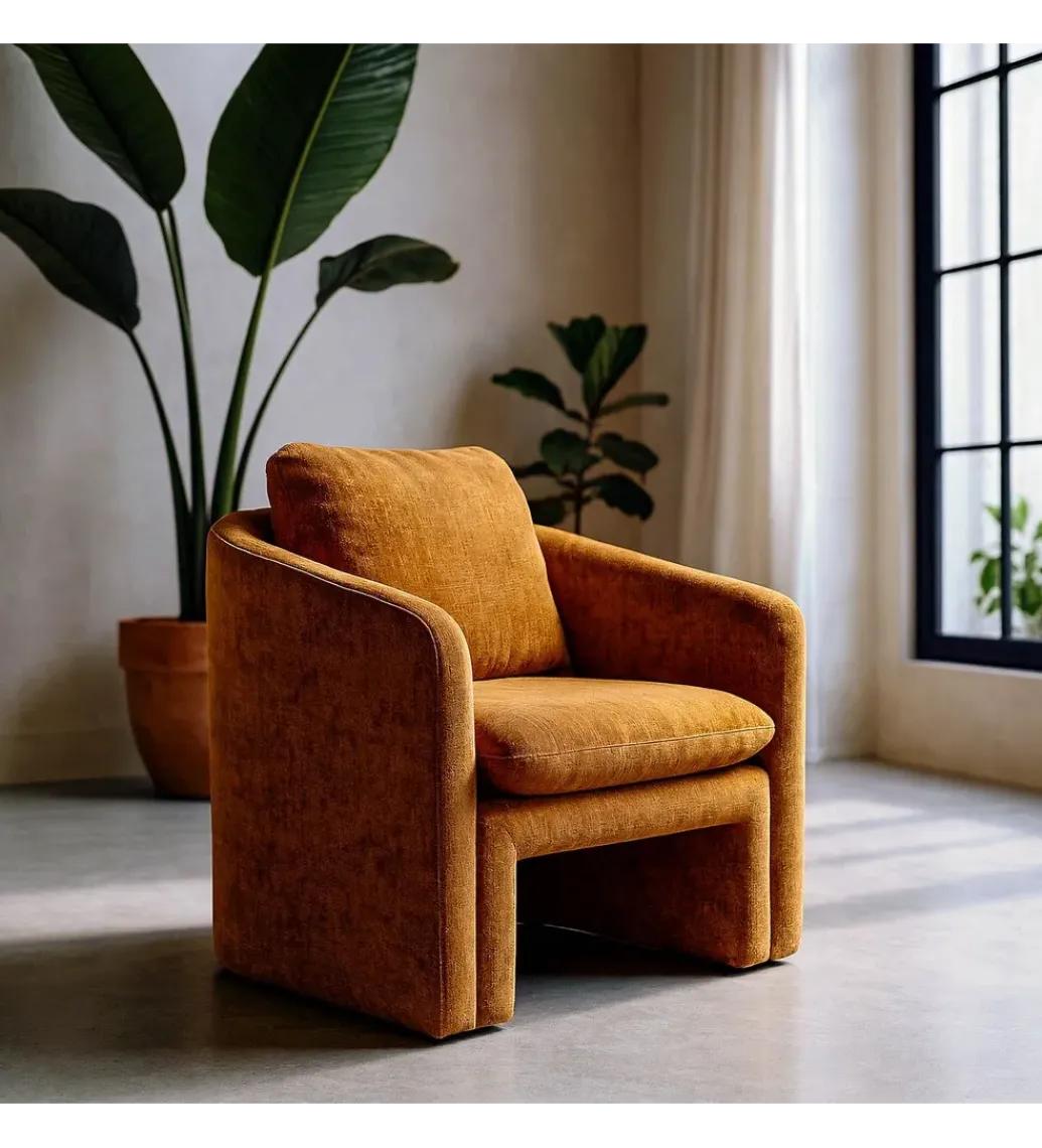 Fotel ATORAM 81 cm ochra*Zona-Design Best