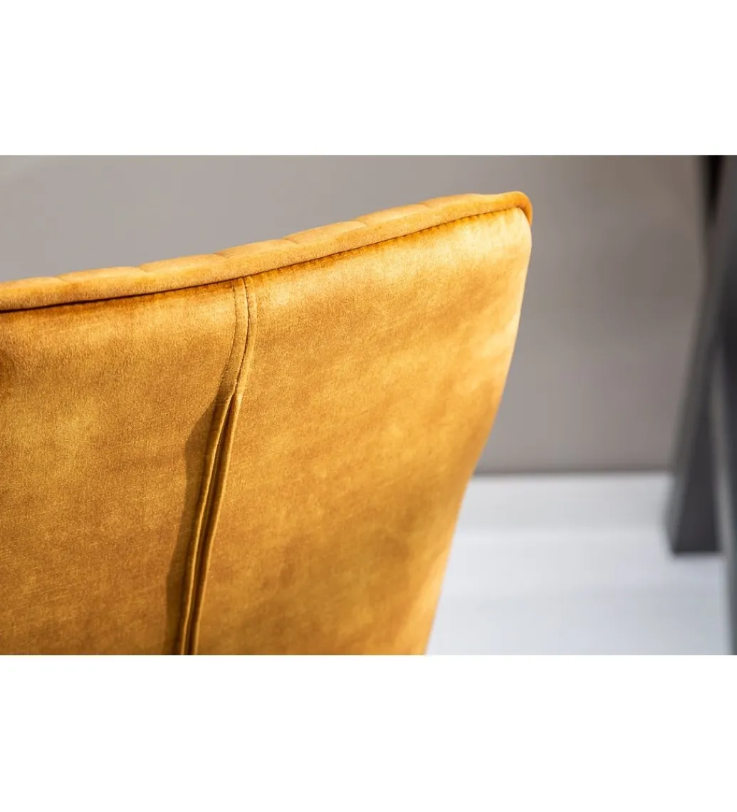Fotel Biurowy Dutch Comfort ciemna musztarda*Invicta Interior Outlet