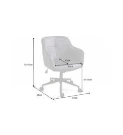 Fotel biurowy Edmonton ciemnoszary*Invicta Interior Clearance