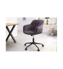 Fotel biurowy Edmonton ciemnoszary*Invicta Interior Clearance