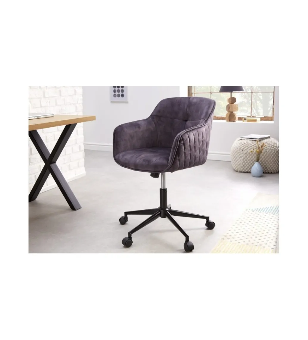 Fotel biurowy Edmonton ciemnoszary*Invicta Interior Clearance