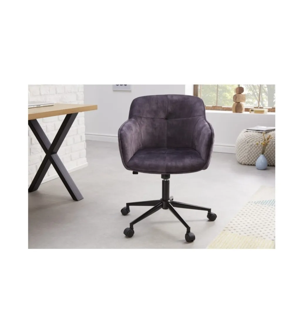 Fotel biurowy Edmonton ciemnoszary*Invicta Interior Clearance