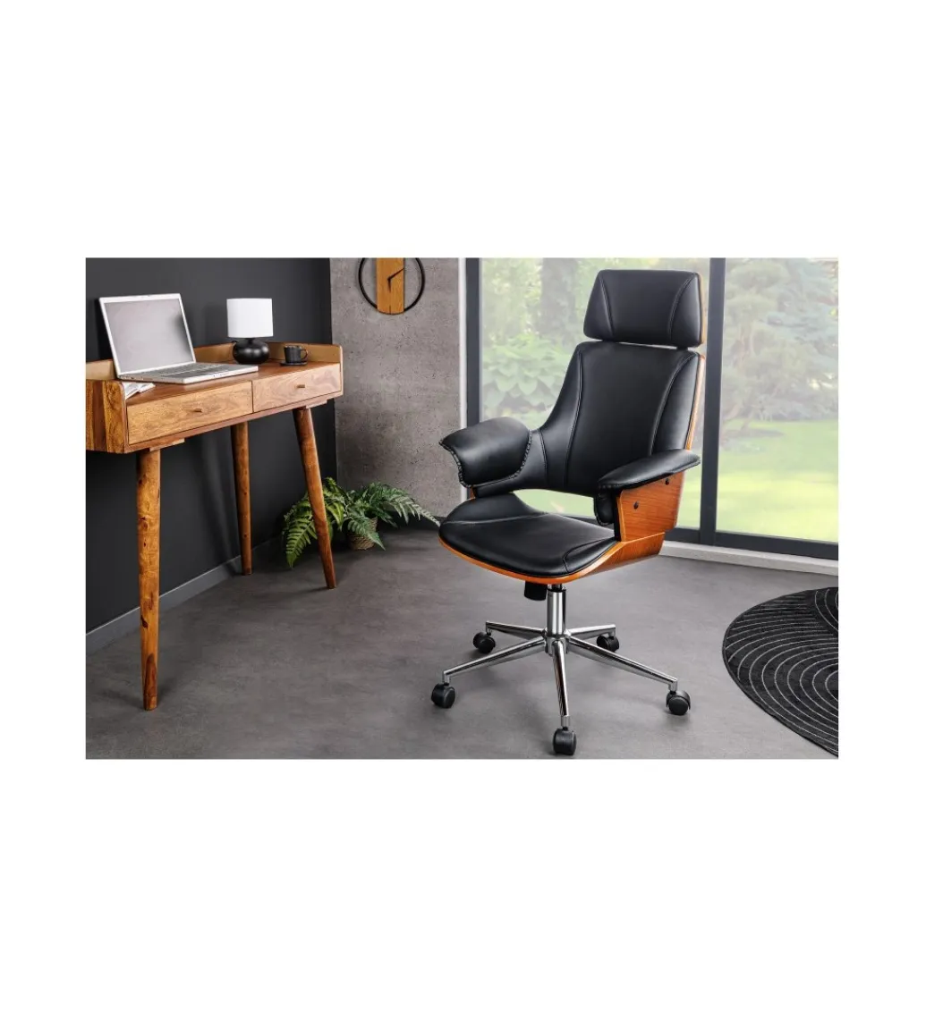 Fotel biurowy SPLIT czarny*Invicta Interior Online