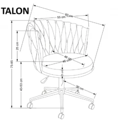 Fotel biurowy TALON różowy*Halmar Discount