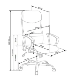 Fotel biurowy VIRE II szary*Halmar New
