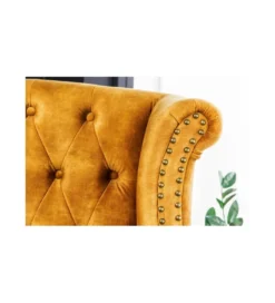 Fotel BRIGIDA Chesterfield musztardowy*Invicta Interior Best