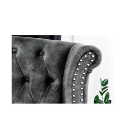 Fotel BRIGIDA Chesterfield szary*Invicta Interior Outlet