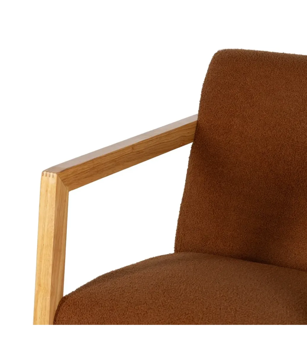 Fotel bujany AKKO 72 cm drewno kauczuk*Zona-Design
