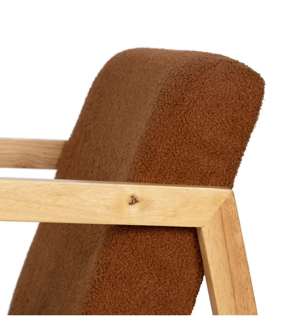 Fotel bujany AKKO 72 cm drewno kauczuk*Zona-Design