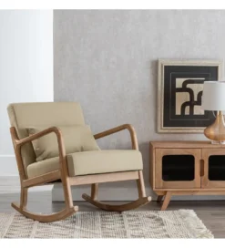 Fotel bujany GLIDIER 80 cm naturalny beżowy*Zona-Design Online