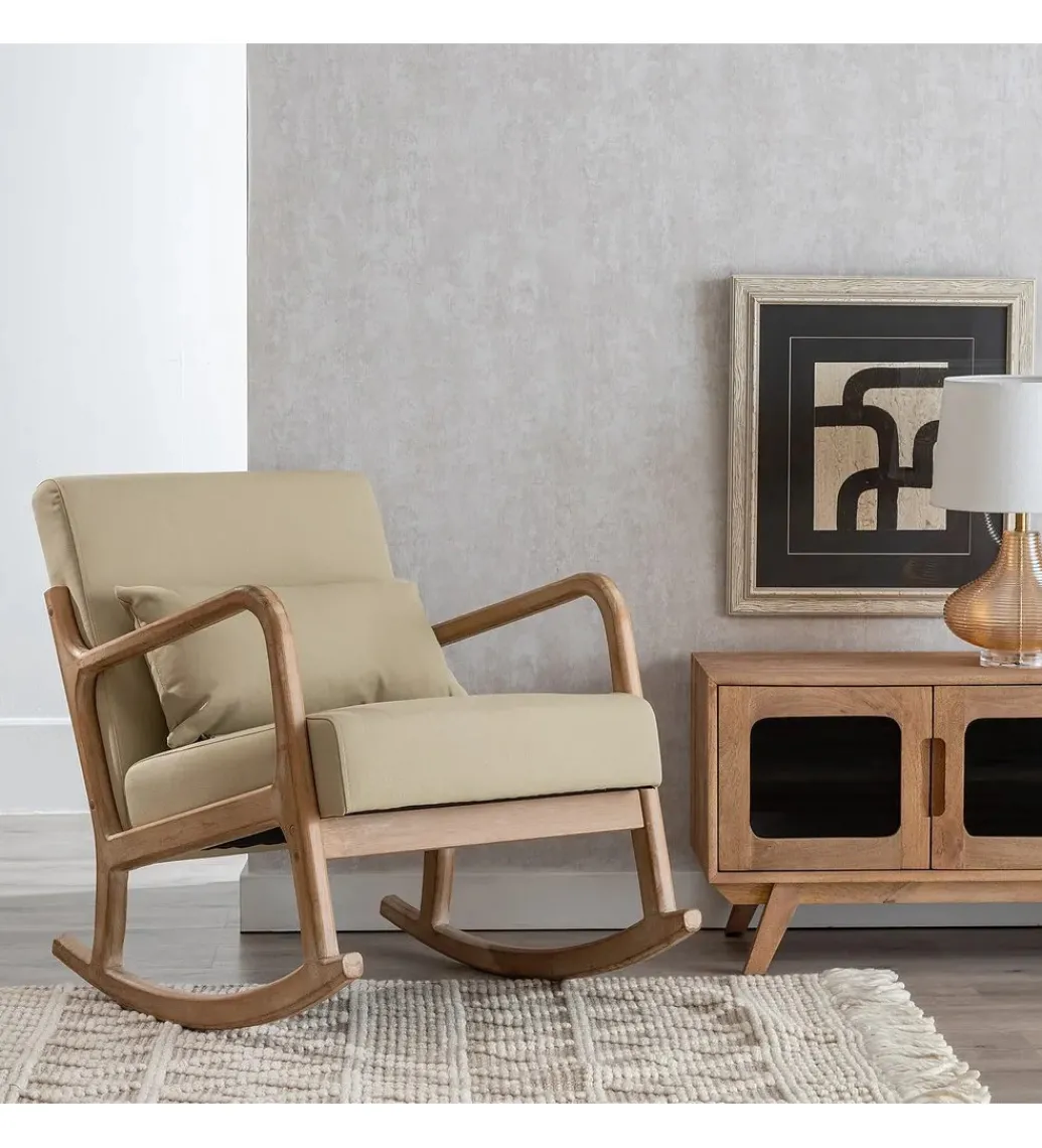 Fotel bujany GLIDIER 80 cm naturalny beżowy*Zona-Design Online