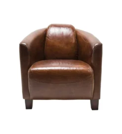 Fotel CIGAR LOUNGE skórzany brązowy*KARE Clearance