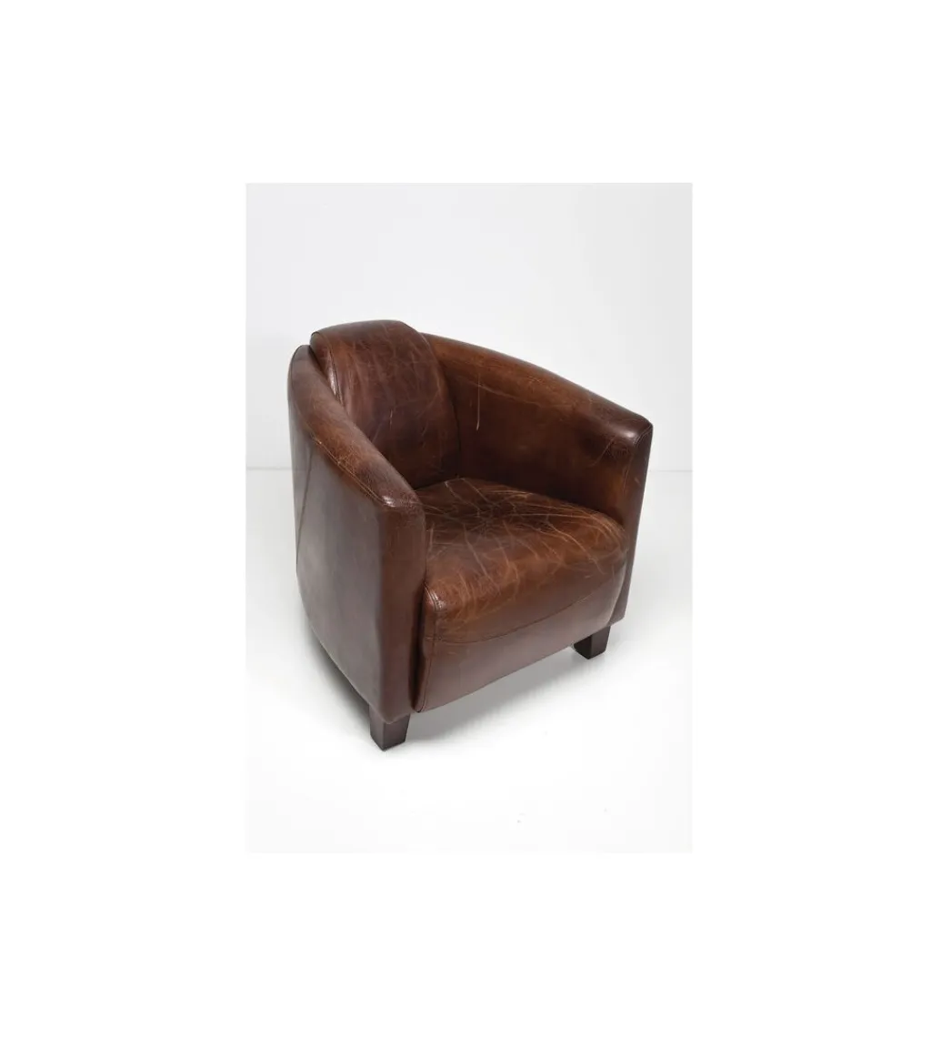 Fotel CIGAR LOUNGE skórzany brązowy*KARE Clearance