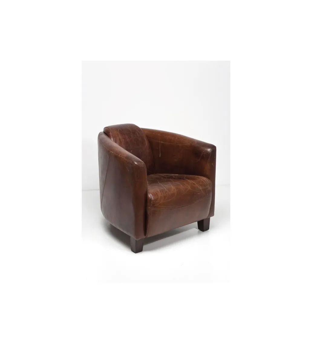 Fotel CIGAR LOUNGE skórzany brązowy*KARE Clearance