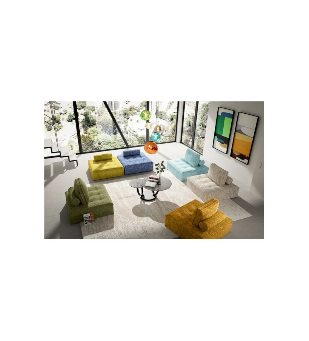 Fotel ELEMENT PORTOFINO 106 cm jasnoniebieski*KARE Clearance
