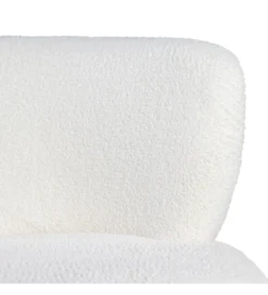 Fotel ENKIR 73 cm biały tapicerowany boucle*Zona-Design Discount