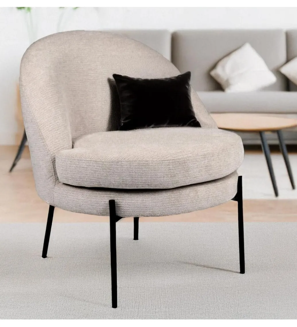 Fotel FATERNO 78 cm beżowego*Exclusivas Sale