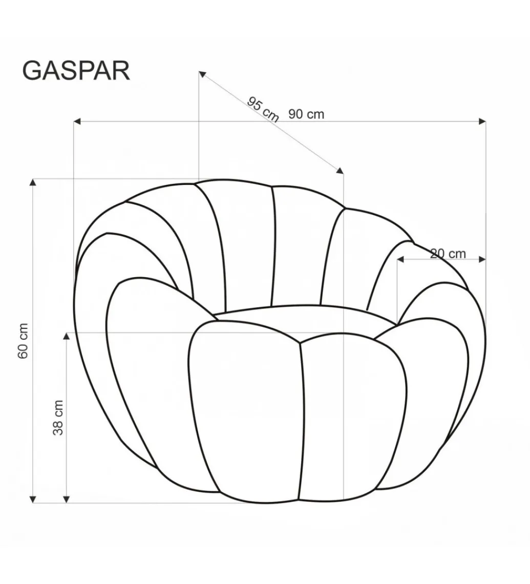 Fotel GASPAR Bouclé kremowy*Halmar Clearance