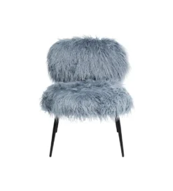 Fotel Hairy niebieski*KARE Online