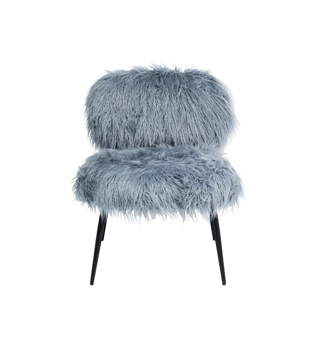 Fotel Hairy niebieski*KARE Online
