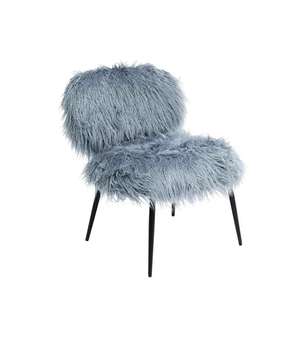 Fotel Hairy niebieski*KARE Online