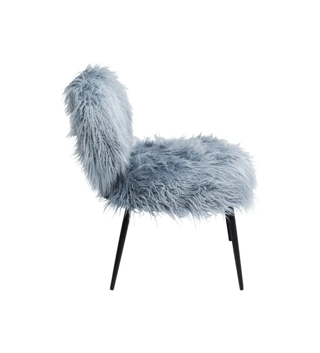 Fotel Hairy niebieski*KARE Online