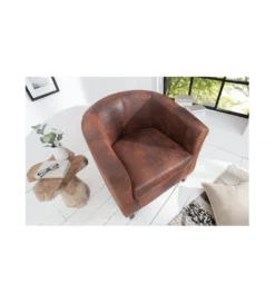 Fotel Hemingway antyczny brąz*Invicta Interior Outlet