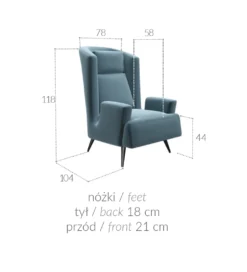 Fotel INES Gordon w różnych kolorach do wyboru*Comforteo